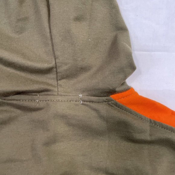 Buzz Cuts Boys Small (8) Zippered Hoodie Sweatshirt Green/Orange Long Sleeve - Picture 14 of 15